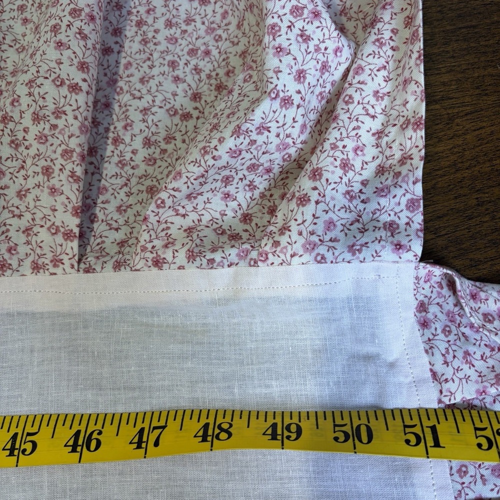 Girls Pink Calico Ditzy Floral Print Crib Skirt Shabby Chic Cottagecore Feminine - Picture 14 of 14